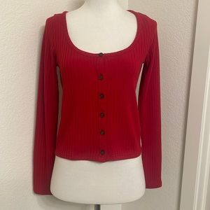 Madewell Button Down Cropped Cardigan